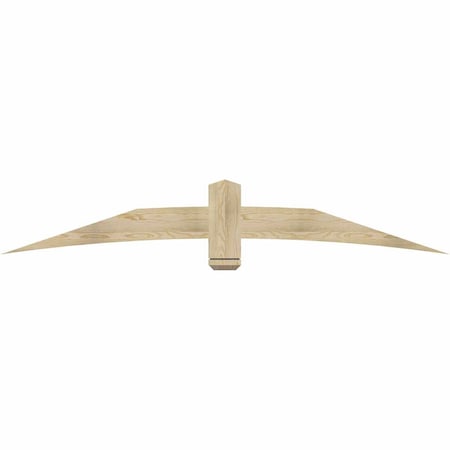 Ekena Millwork Bellingham Rough Sawn Timber Gable Bracket, Douglas Fir, 84"W x 14"H x 2"D x 6"F, 4/12 Pitch GBW084X14X0206BEL00RDF